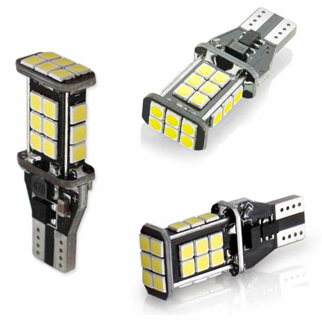 HooMoo T16 LED バックランプ 爆光 1200LM高輝度 無極性 キャンセラー内蔵 CANBUS 24連3030 SMD LED バック