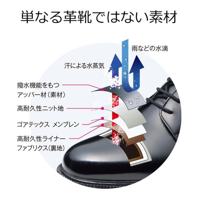 アサヒシューズ 通勤快足 ビジネスシューズ メンズ ゴアテックス GORE