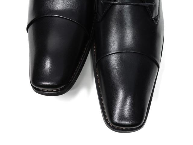 ストレートチップ メンズ ビジネスシューズ 黒 本革 革靴 レザー