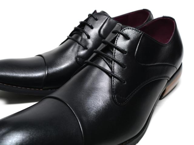 ストレートチップ メンズ ビジネスシューズ 黒 本革 革靴 レザー