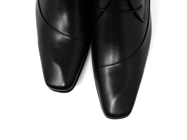 ビジネスシューズ メンズ 紐 黒 本革 革靴 レザー ロングノーズ