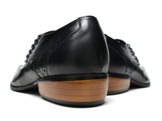 ビジネスシューズ サイドゴア メンズ 本革 革靴 黒 サイドシューレース