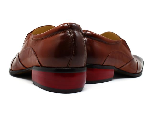 Bump N Grind ビジネスシューズ メンズ 紐なし スリッポン 斜めストレートチップ ドレスシューズ 革靴 本革 ロングノーズ BG6051 バンプアンドグラインド バンプアンドグラインド Bump N\u0027 GRIND BG 6018 ビジネスシューズ 革靴