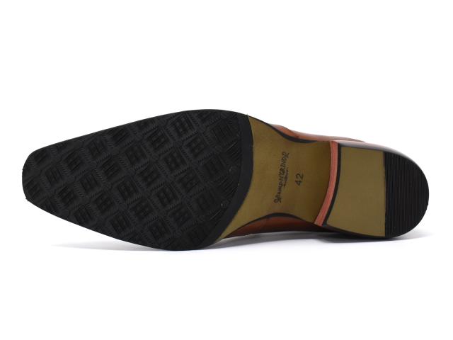 Bump N Grind ビジネスシューズ メンズ 紐なし スリッポン 斜めストレートチップ ドレスシューズ 革靴 本革 ロングノーズ BG6051 バンプアンドグラインド 仕事着 履きやすい 疲れない 痛くない 歩きやすい ポイント消化