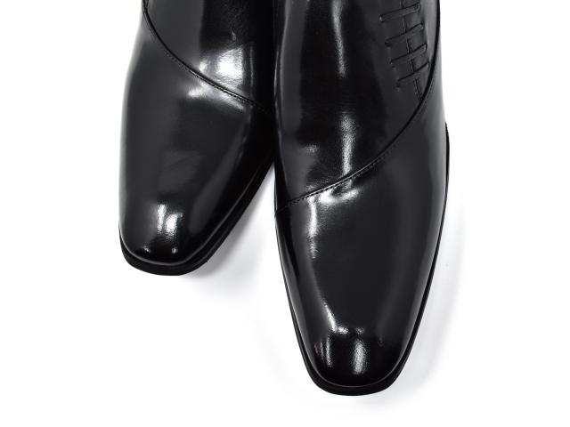 Bump N Grind メンズ ビジネスシューズ スリッポン 本革 ロングノーズ スーツ 革靴 オフィス サイドゴア 黒 ブラック ドレスシューズ おしゃれ BG-6071 バンプアンドグラインド 冬新作 ポイント消化 Bump N Grind メンズ ビジネスシューズ スリッポン 本革 ロングノーズ