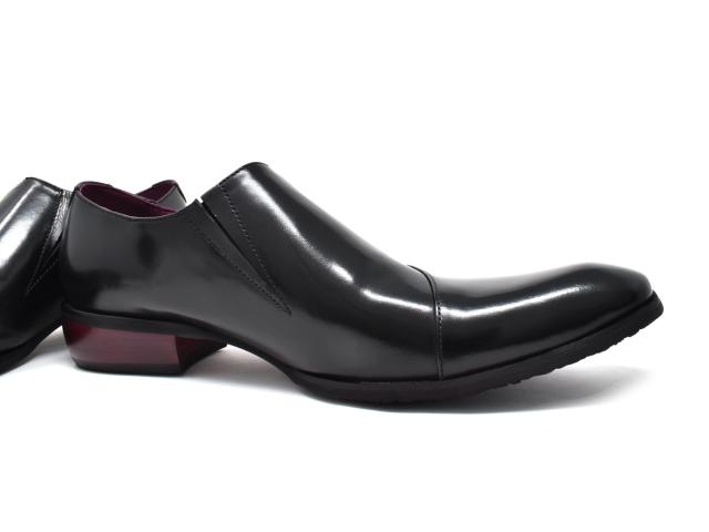 Bump N Grind メンズ ビジネスシューズ スリッポン 本革 ロングノーズ