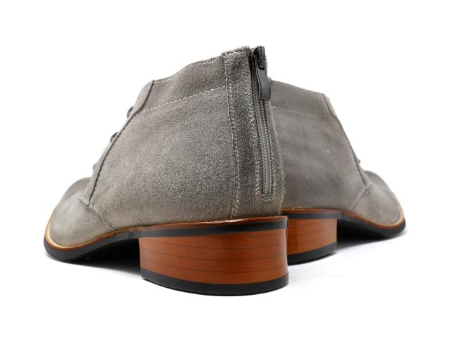 RAUDi チャッカブーツ メンズ 灰色 本革 スエード スウェード ラウディ