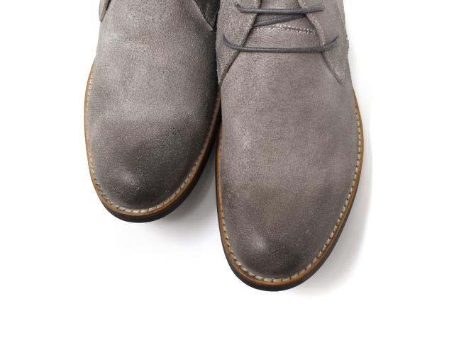 RAUDi チャッカブーツ メンズ 灰色 本革 スエード スウェード ラウディ