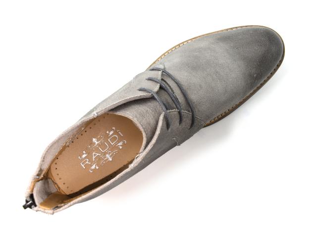 RAUDi チャッカブーツ メンズ 灰色 本革 スエード スウェード ラウディ 革靴 バックジップ カジュアルビジネスシューズ ポイント消化 RAUDi チャッカブーツ メンズ 灰色 本革 スエード スウェード ラウディ