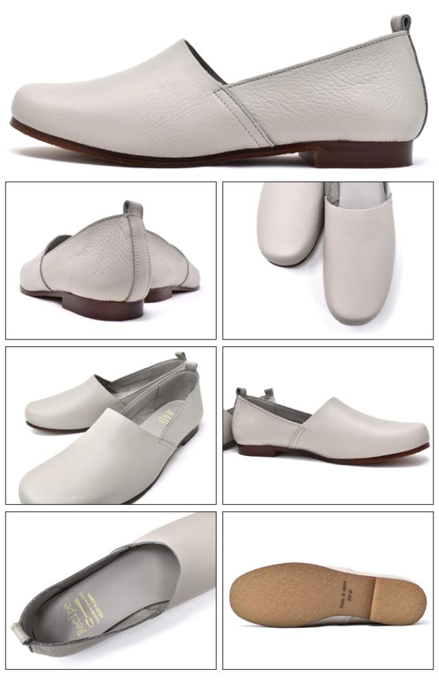 Recipe レシピ フラットシューズ Lカット レディース 2E相当 黒 白