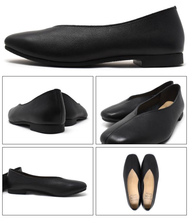 Recipe レシピ Vカット パンプス フラットシューズ スクエアトゥ