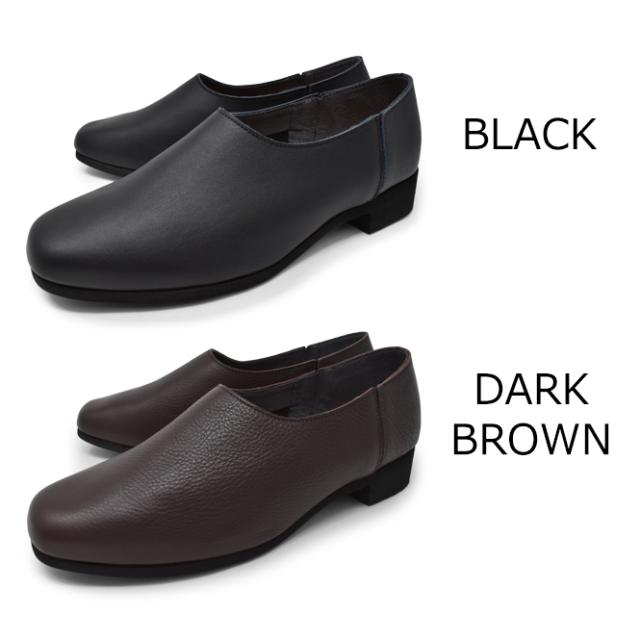 Recipe レシピ 隠しゴム スリッポン レディース 本革 2E相当