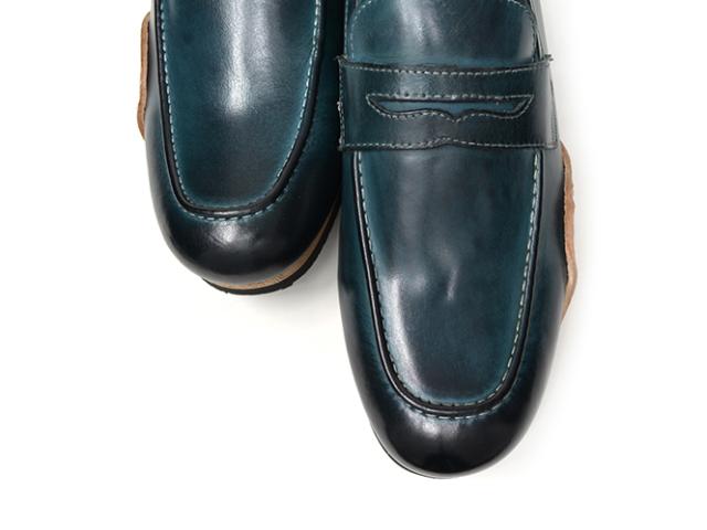 ローファー メンズ スリッポン 本革 革靴 レザー 茶色 紺色 スリー