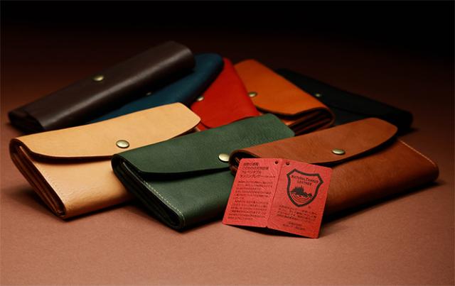 栃木レザー かぶせ蓋 長財布 三つ折り レディース 見開き 収納たっぷり