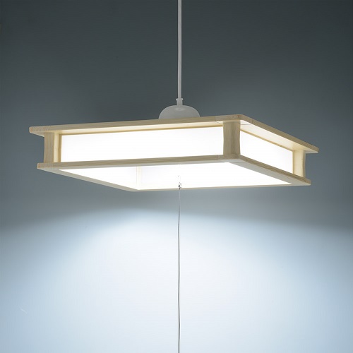 【木目調】 ＬＥＤ和風ペンダントライト （ プルスイッチ / 12畳用 / 昼光色 ） LT-W50DBG-W1 LED ライト 和風デザイン 送料無料_2