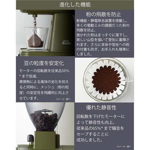 Kalita/カリタ 電動コーヒーミル ネクストG2 KCG-17 2色：（BR/ブルー