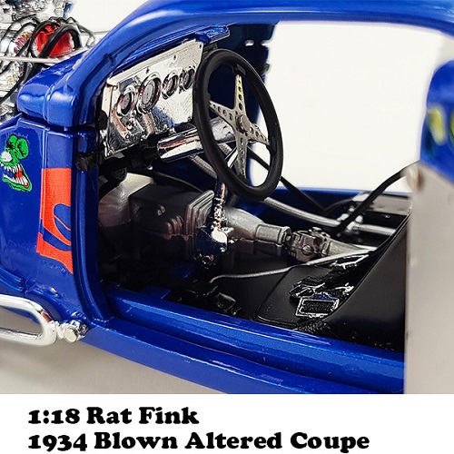 ダイキャストメタル ACME 1:18 Rat Fink 1934 Blown Altered Coupe 【ラットフィンク】ミニカー アメトイ アメリカン 雑貨 インテリア 置物 フィギュア 送料無料_4