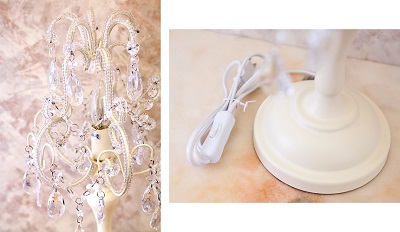 LED電球対応 シャンデリア テーブルランプ ダイアナ （1灯） クリーム LED テーブル 豪華 照明 テーブルライト 送料無料_4