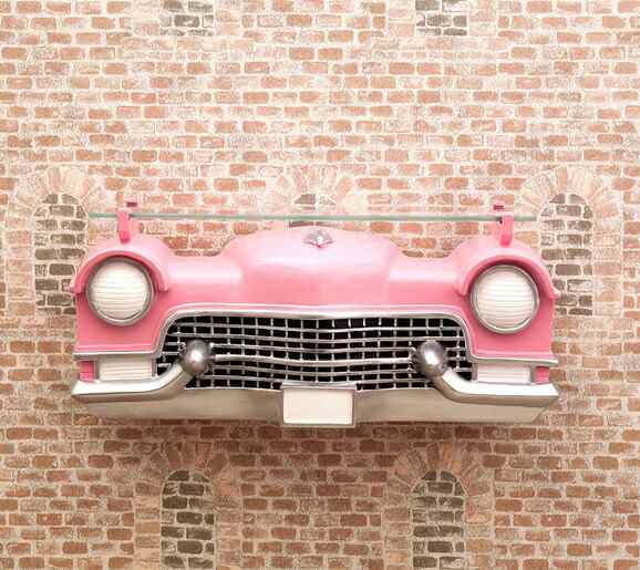 オールディーズ CAR HEAD カーシェルフ PINK CAR インテリア 小物