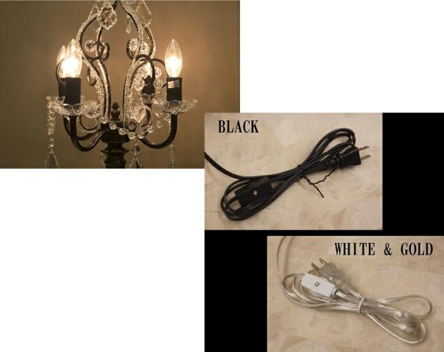 送料無料　LED電球対応【Glass Chandelier Cepheus】ガラスシャンデリア★４灯テーブルランプ ケウェウス-2★　シャンデリア　ランプ テーブルライト_2