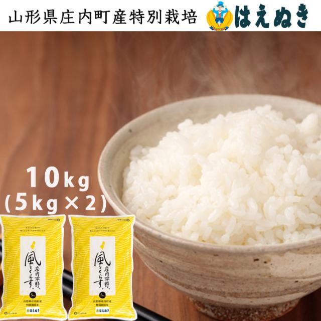 米 10kg (5kgx2) 送料無料 特別栽培米 はえぬき  山形県産 米シスト庄内 の通販は 8,424円