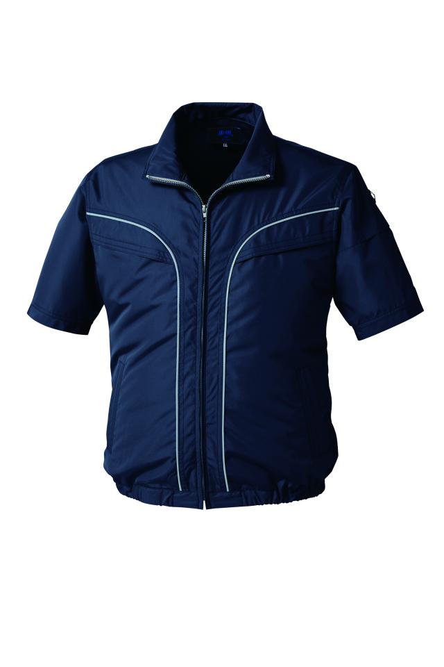 【メーカー直送・代引不可】【空調服】　半袖ブルゾン(ウェアのみ) ネイビー S [KU92220N80S1]の通販は