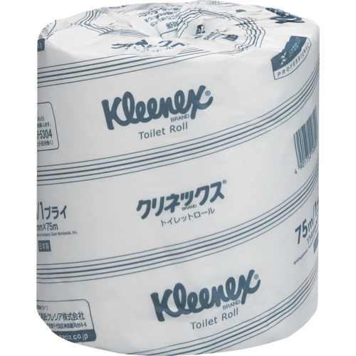 クレシア　トイレットペーパー　クリネックストイレットロール　７５ｍシングル（１０８２０／１０８２１）(818-5102）