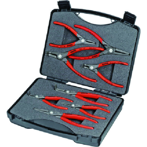 ＫＮＩＰＥＸ　ＫＮＩＰＥＸ社　００２１２５　８本組　スナップリングプライヤー 002125 (836-3367) 【DIY/手作業工具】
