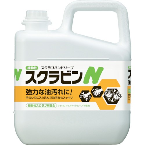 【送料無料】サラヤ　植物性スクラブハンドソープ　スクラビンＮ　５ｋｇ【23155】（856-7568）