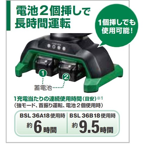 (在庫あり　限定特価)HiKOKI (ハイコーキ) 18V コードレスファン UF18DA(NN) 本体のみ ※ACアダプター付 蓄電池・充電器別売【DIY/電動工具/工場扇/ファン/暑さ対策】