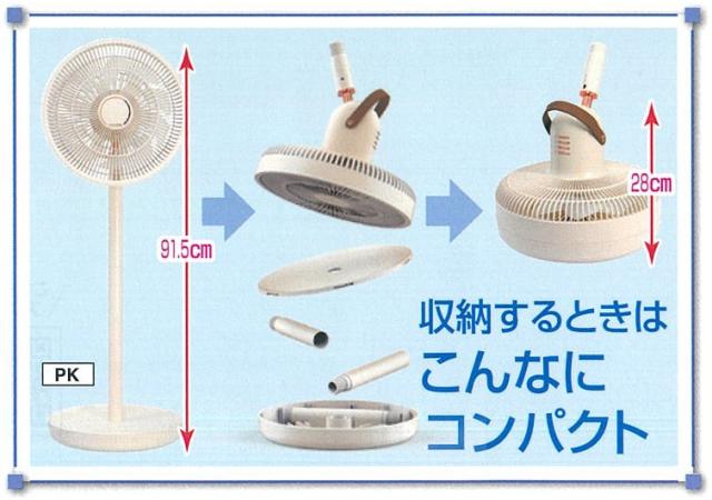 メーカー直送:代引不可)エスケイジャパン 充電式扇風機 SJM-E909(WH 