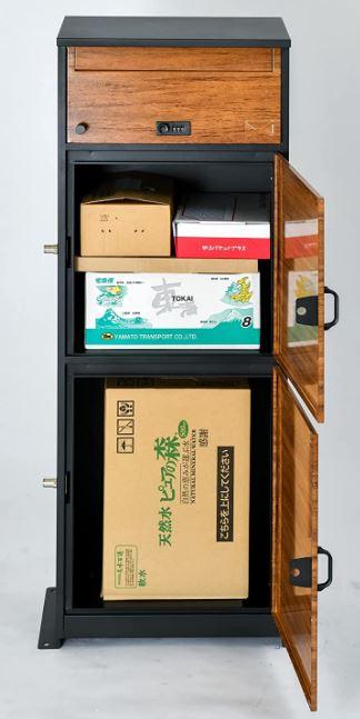 【メーカー直送　代引不可】ケイ・ジー・ワイ工業　KGY 宅配ボックス リシムマルチ 濃木目  THB-3115-DW　※北海道、沖縄、離島は別途送料かかりますの通販は
