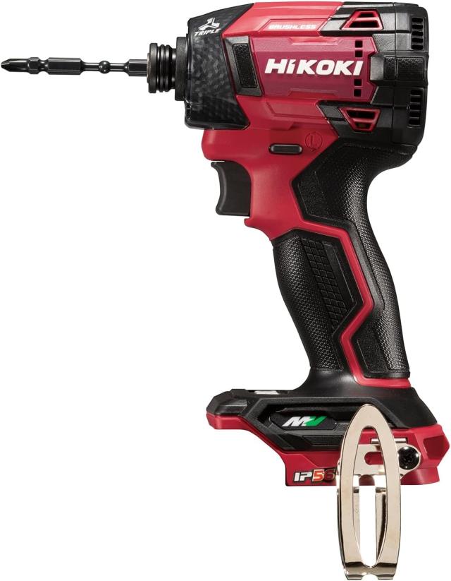 (メーカー直送　代引不可)HiKOKI (ハイコーキ) マルチボルト (36V) コードレスインパクトドライバ WH36DD(NNR) スコーピオンレッド 本体のみ ※バッテリー・充電器・ケース別売
