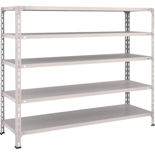 ＴＲＵＳＣＯ　スチールラック　軽量棚開放型　Ｗ１５００ＸＤ４５０ＸＨ１２００　５段　ネオグレー (503-8634) (45X15)