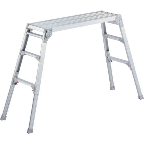 【メーカー直送　代引不可】ハセガワ　アルミ製脚部伸縮式足場台　６５〜９６ｃｍ（１７６７７） (251-2779) (DRS1000C)