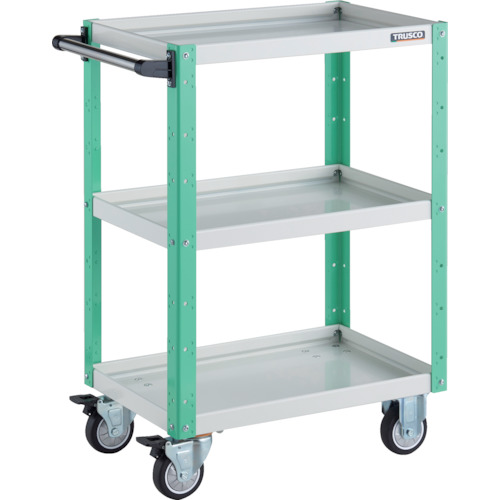 ＴＲＵＳＣＯ　ツールワゴン　イーグルワゴン　６００Ｘ４００ＸＨ８８０　ウレタン車輪　ホワイト／ヤンググリーン (326-8826) (EGW963UWYG)