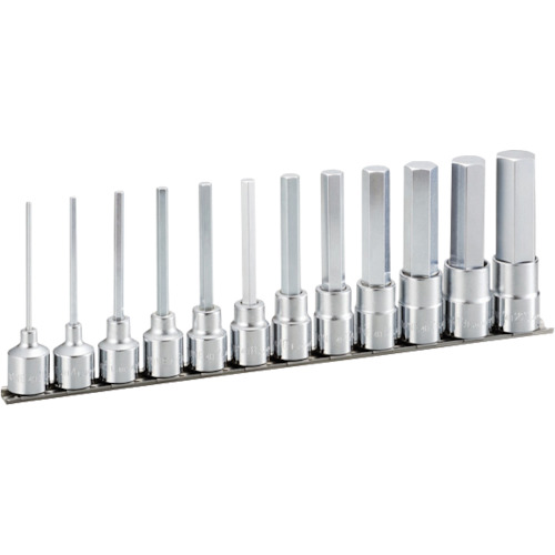 ＴＯＮＥ ロングヘキサゴンソケットセット（保持者付） １２ｐｃｓ (810-9750) (HH412L)
