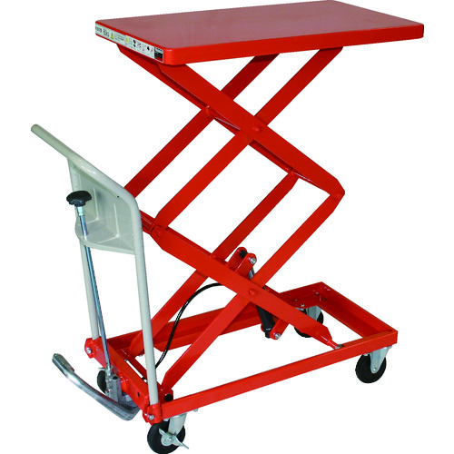 【メーカー直送　代引不可】ＴＲＵＳＣＯ　ハンドリフター８０ｋｇ　４００×７２０　高揚程型 (115-7889) (HLFAS80W)