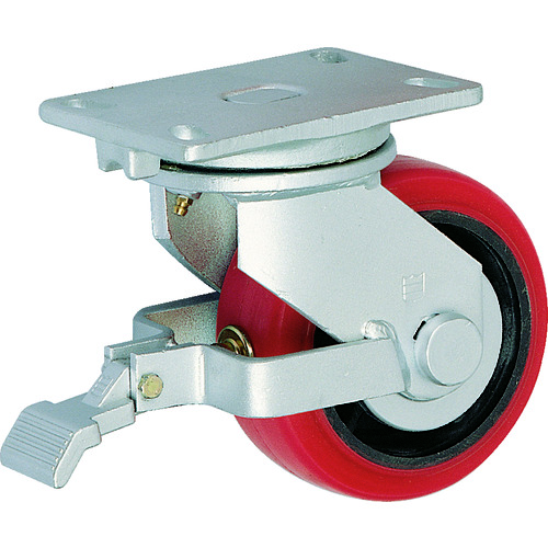 ＴＲＵＳＣＯ　重高荷重用キャスター　自在ＳＰ付　２００ＭＭ　耐湿ウレタン車輪７００ＫＧＦ (207-7221) (HRHM200700PCITGWB)