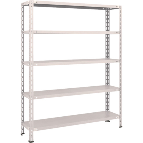 ＴＲＵＳＣＯ　スチールラック　軽量棚　中棚ボルトレス型１２００Ｘ３００Ｘ１５００　５段　ネオグレー (502-5397) (L54V15)