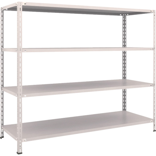 ＴＲＵＳＣＯ　スチールラック　軽量棚　中棚ボルトレス型１８００Ｘ６００Ｘ１５００　４段　ネオグレー (502-5486) (L56W14) 22,718円