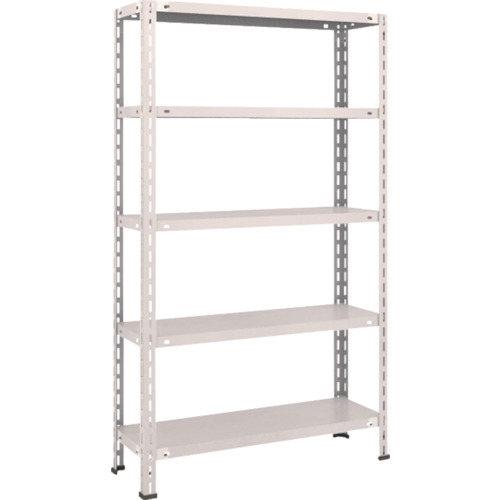 ＴＲＵＳＣＯ　スチールラック　軽量棚　中棚ボルトレス型　８７５Ｘ３００Ｘ１５００　５段　ネオグレー (503-8197) (L53V15)