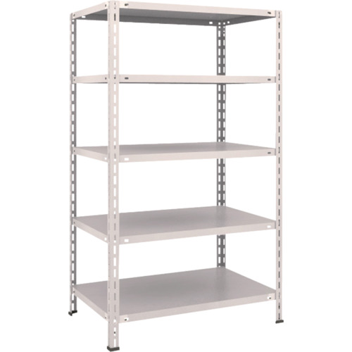 ＴＲＵＳＣＯ　スチールラック　軽量棚　中棚ボルトレス型　８７５Ｘ６００Ｘ１５００　５段　ネオグレー (503-8235) (L53W15)