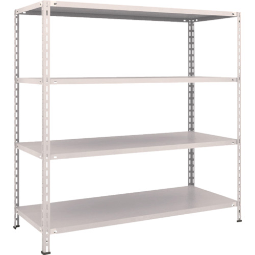 ＴＲＵＳＣＯ　スチールラック　軽量棚　中棚ボルトレス型１５００Ｘ６００Ｘ１５００　４段　ネオグレー (503-8286) (L55W14)