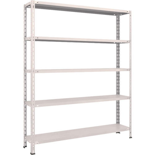ＴＲＵＳＣＯ　スチールラック　軽量棚　中棚ボルトレス型１５００Ｘ３００Ｘ１８００　５段　ネオグレー (503-8375) (L65V15)