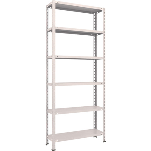 ＴＲＵＳＣＯ　スチールラック　軽量棚　中棚ボルトレス型　８７５Ｘ３００Ｘ２１００　６段　ネオグレー (503-8430) (L73V16)