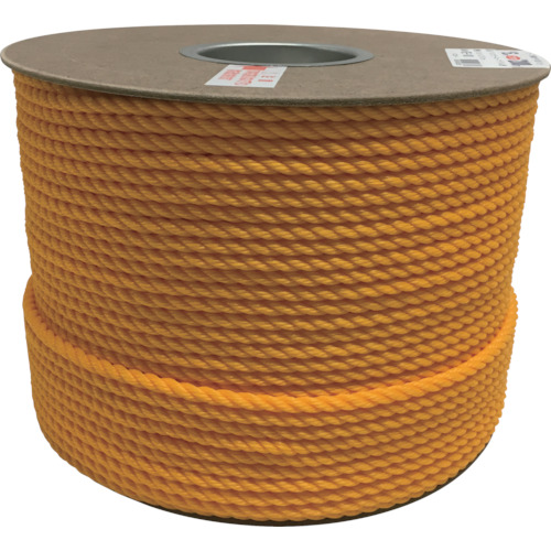 ユタカメイク　ポリエチレンロープドラム巻　６ｍｍ×２００ｍ　イエロー (794-7500) (PRE100)