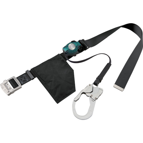 タイタン　ＲＩＣＯＲＯ−Ｎライト　ロック装置付巻取器式胴ベルト　ブラック (385-6084) (RA507NBL)