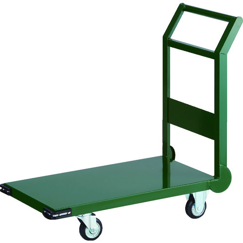 ＴＲＵＳＣＯ　鋼鉄製運搬車　８００Ｘ４５０　Φ１００プレス車　緑 (337-2456) (SH3N)