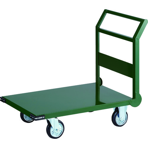 ＴＲＵＳＣＯ　鋼鉄製運搬車　９００Ｘ６００　Φ１５０プレス車　緑 (337-2464) (SH2N)